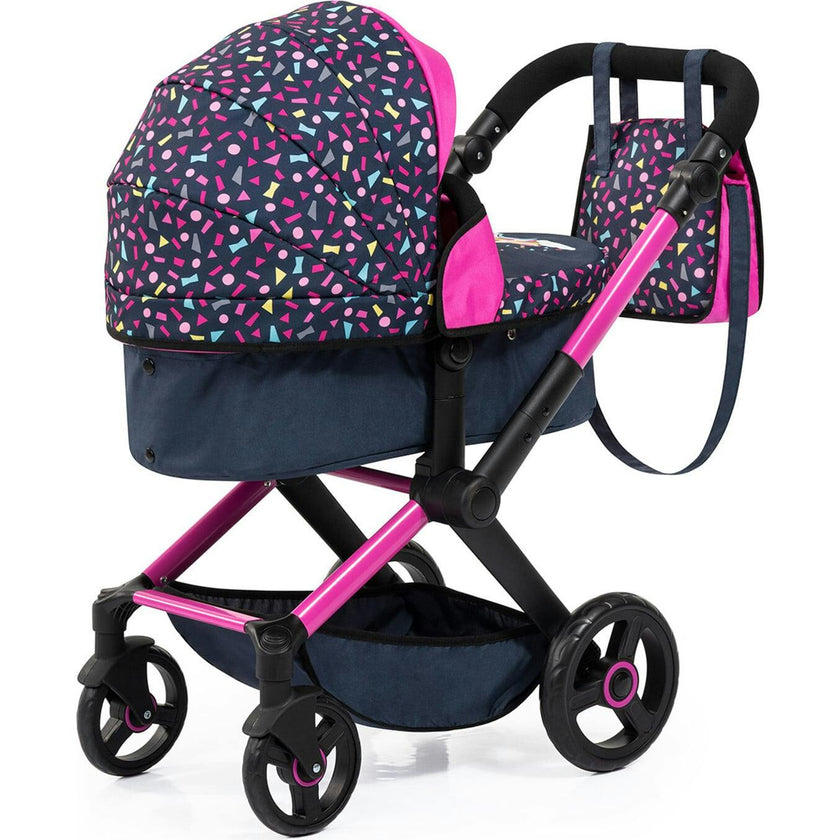 Bayer Design Dolls: Pram Xeo - Shapes Navy & Pink