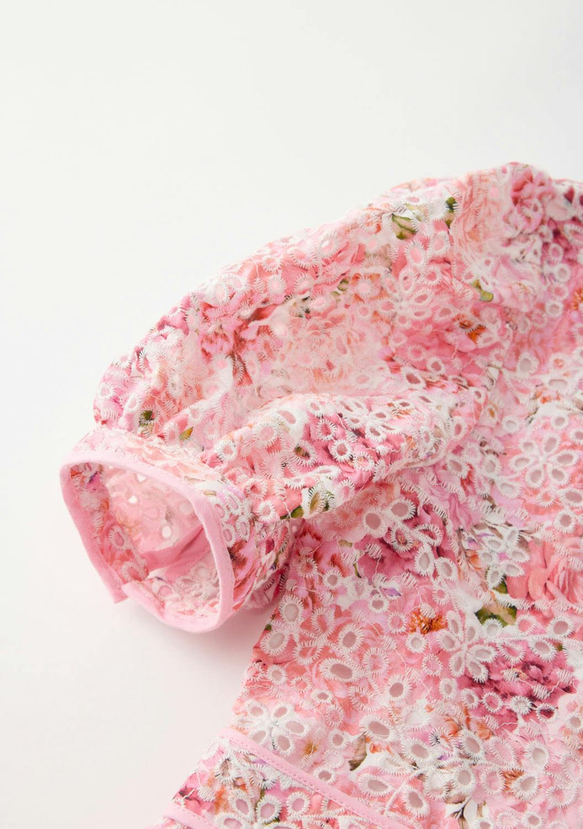 Julietta Cotton Embroidered Mini Dress