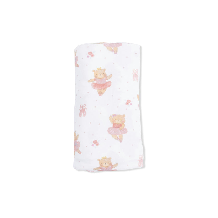 Teddy Bear Ballerina - Swaddle Blanket