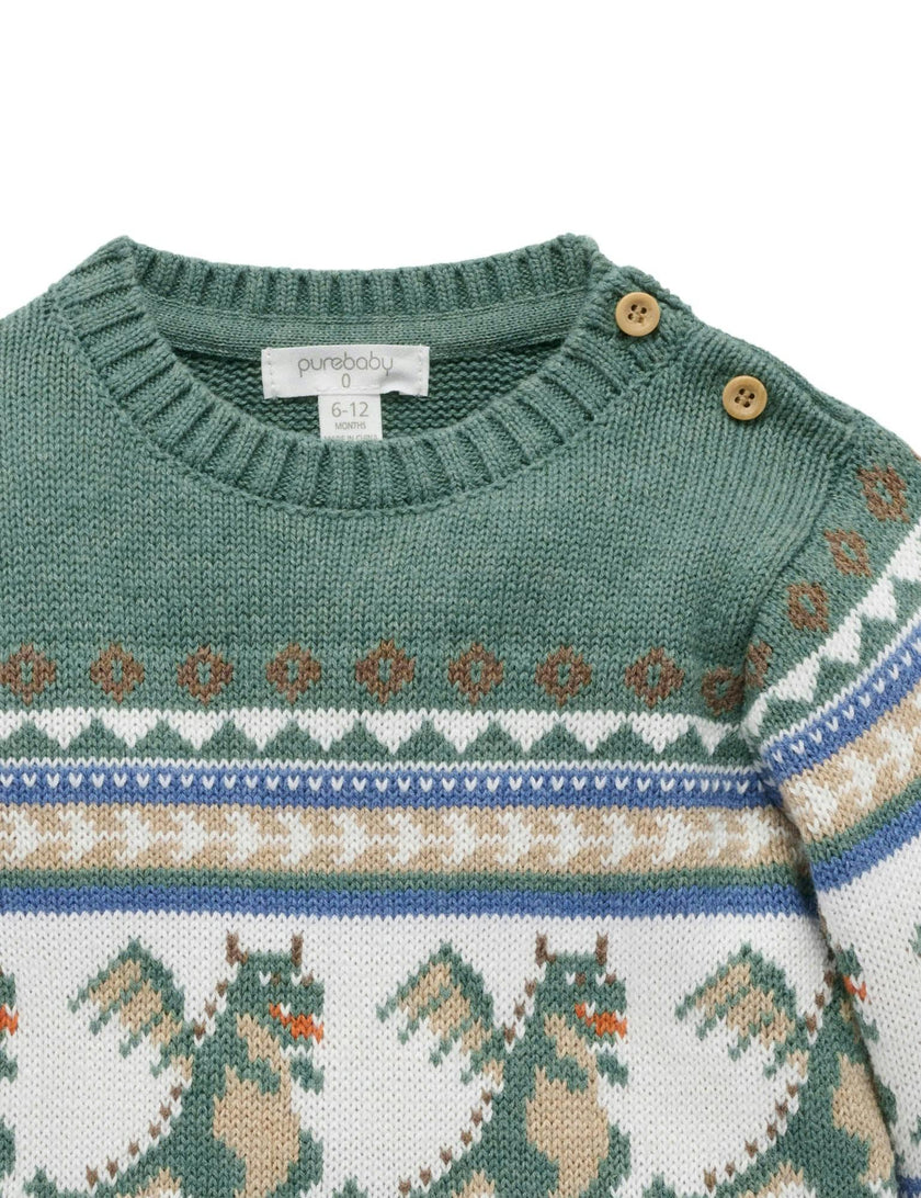 Dragon Fairisle Jumper Dragon Jacquard