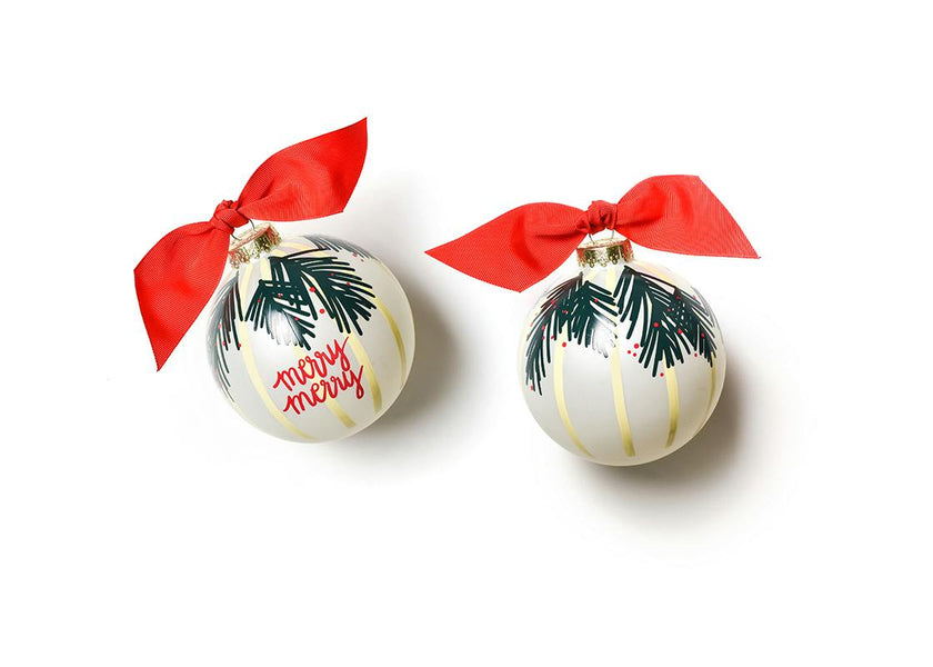 Balsam Merry Merry Glass Ornament