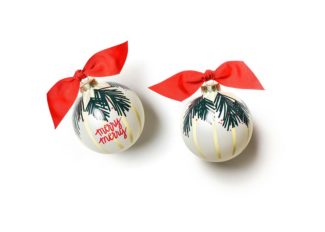 Balsam Merry Merry Glass Ornament