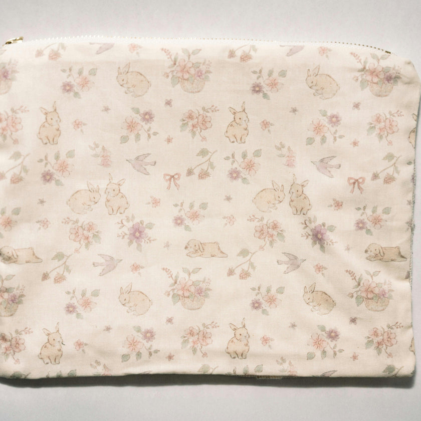 Storybook Timeless Floral Ruffle Zipper Pouch