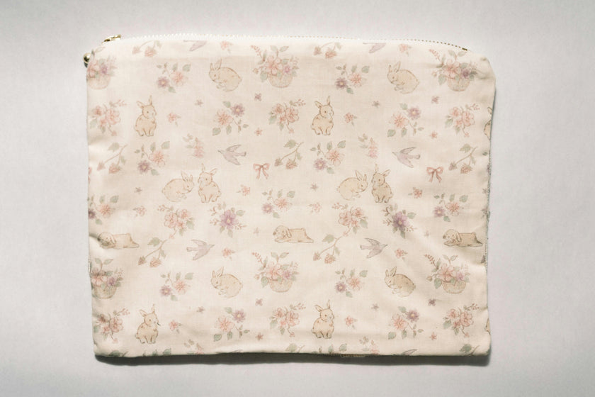 Storybook Timeless Floral Ruffle Zipper Pouch