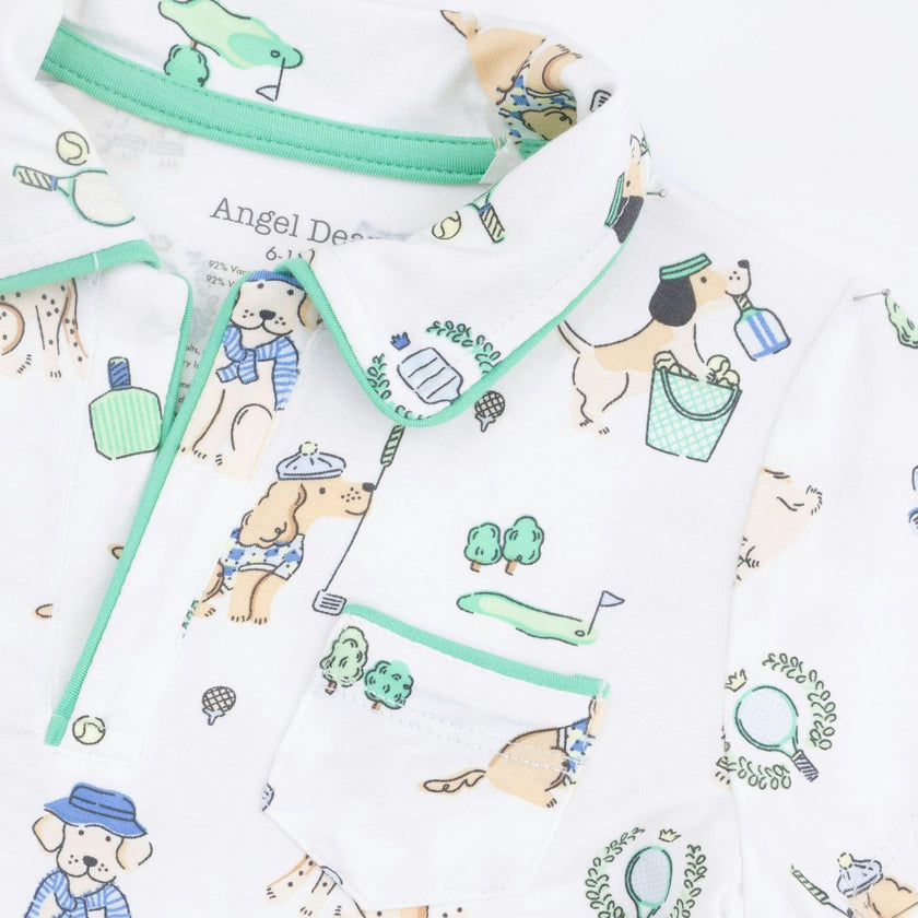 Country Club Dogs Neutral - Polo with Casual Short  & Bucket Hat