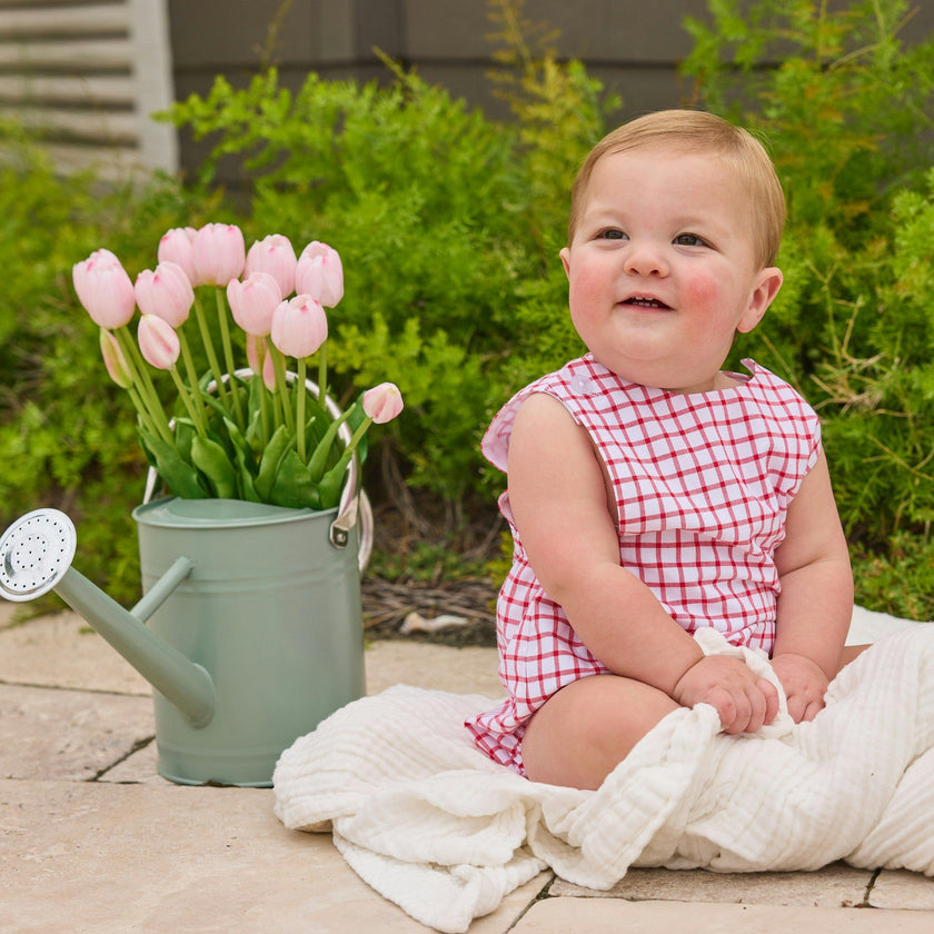 Louis Sunsuit - Red Windowpane