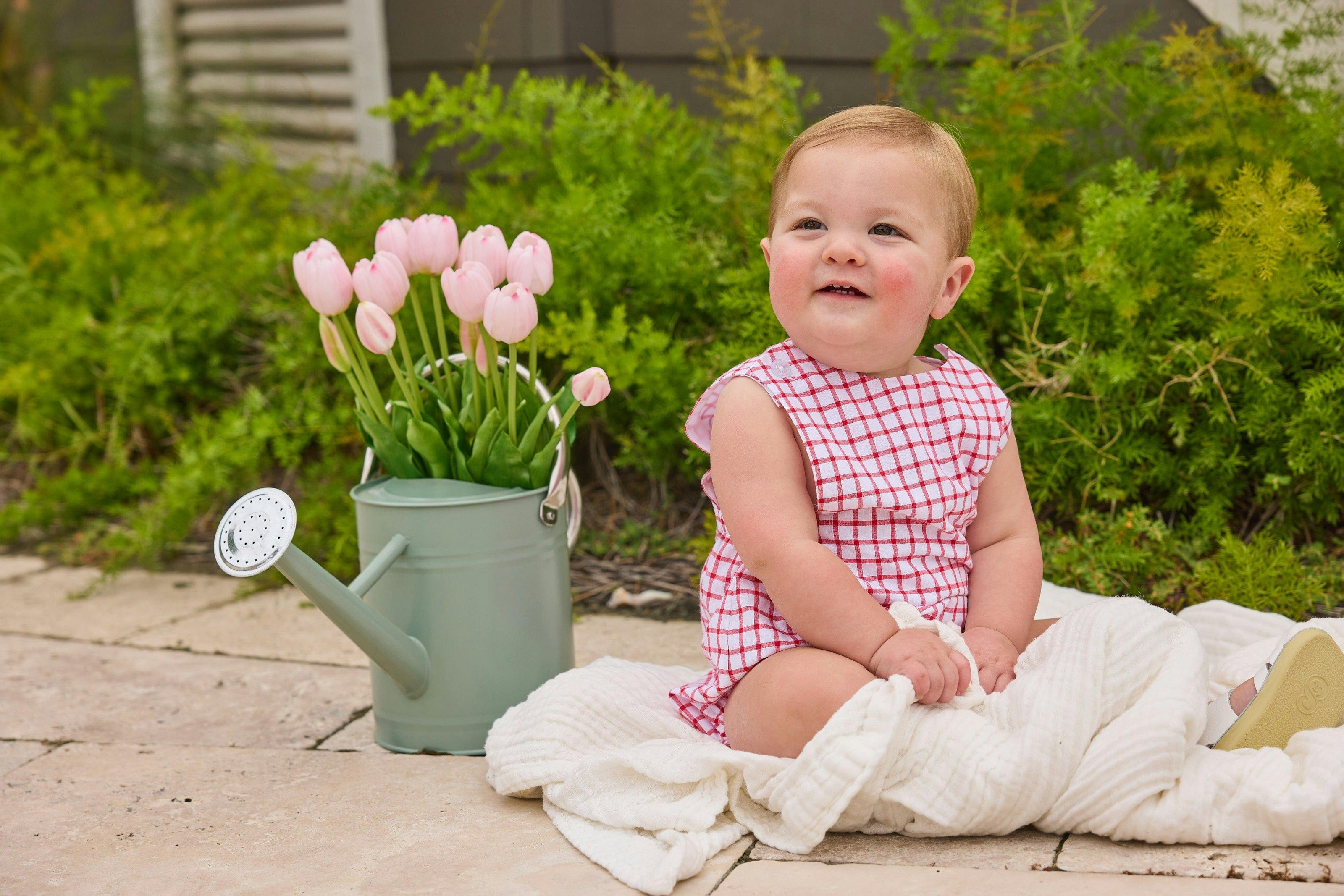 Louis Sunsuit - Red Windowpane