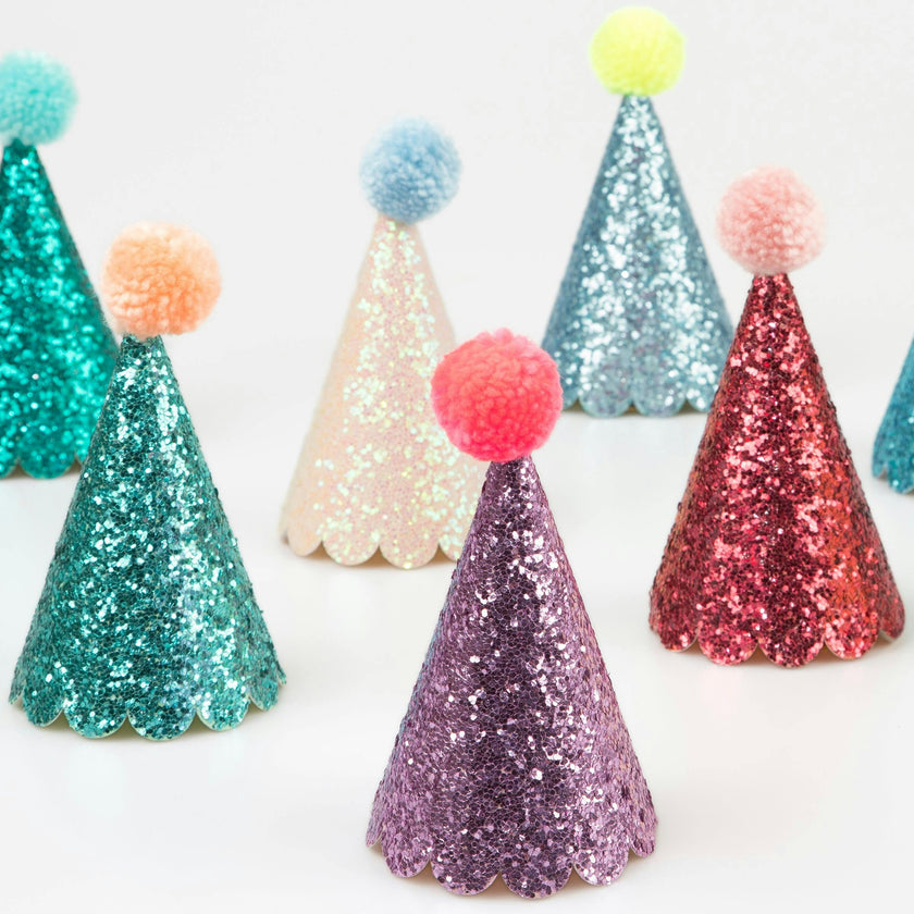 Glitter Mini Party Hats