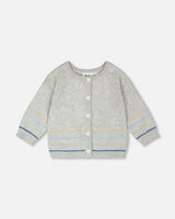 Cotton Knit Button Front Cardigan