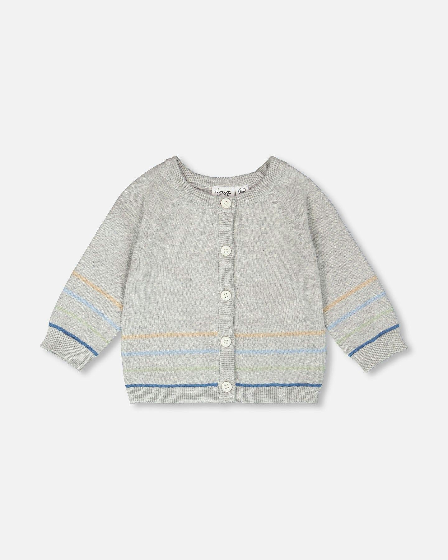 Cotton Knit Button Front Cardigan