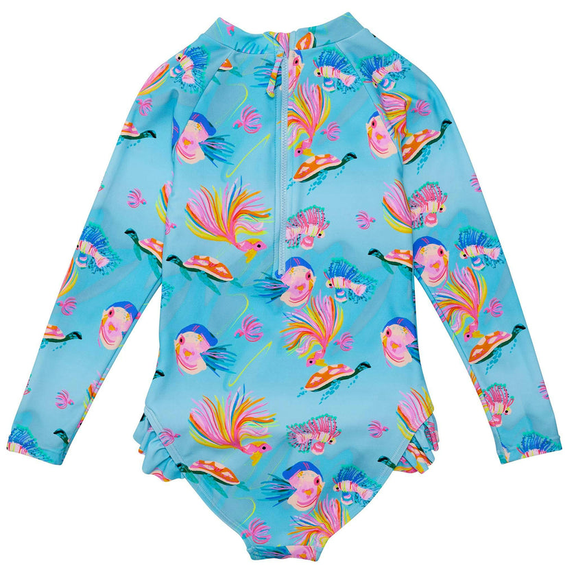Sustainable Leg Frill Surf Suit