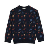 Girls Super Bubble Ribbed Crew Neck Sweater Top
