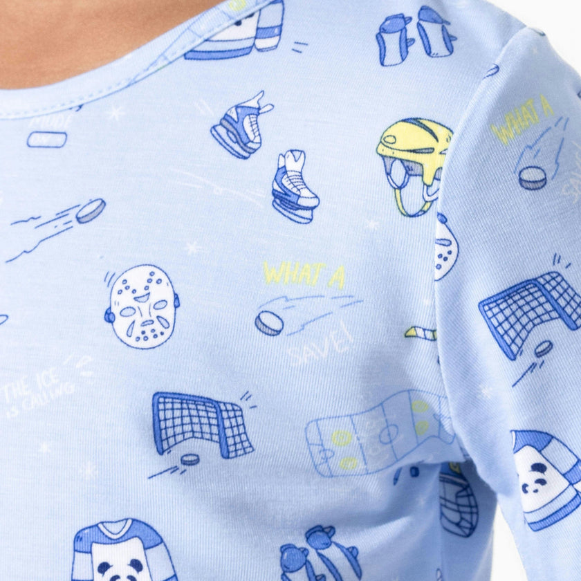 Hockey Bamboo Kids Pajama Short Set