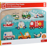 Hape: Peg Puzzle: Emergency - 10pc Wooden Puzzle