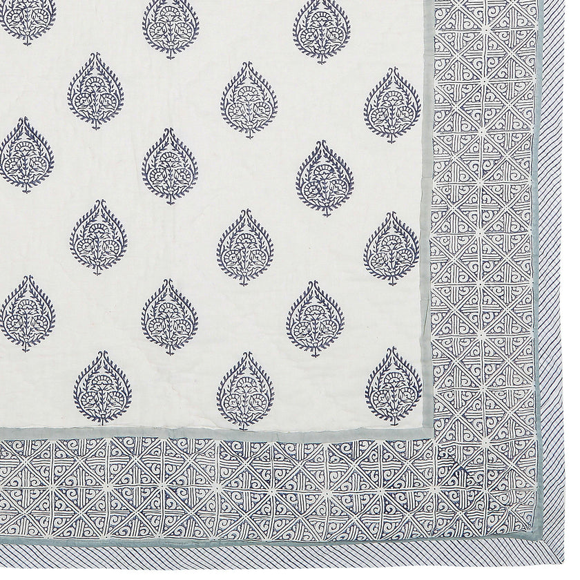 Block-Printed Cotton Crib Quilt