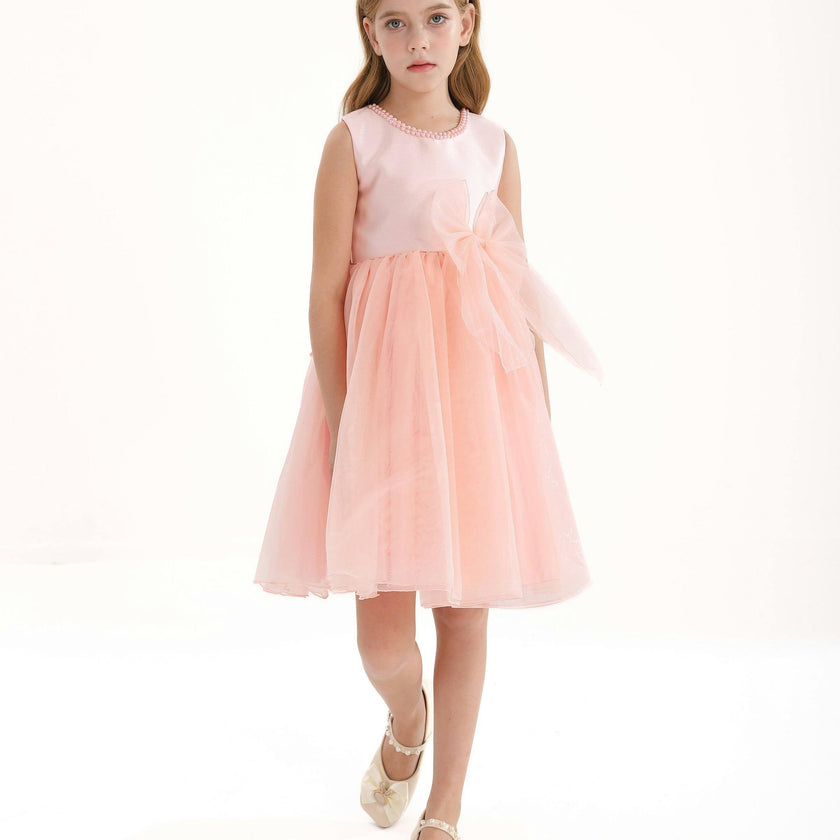 Blush Felice Tulle Bow Dress
