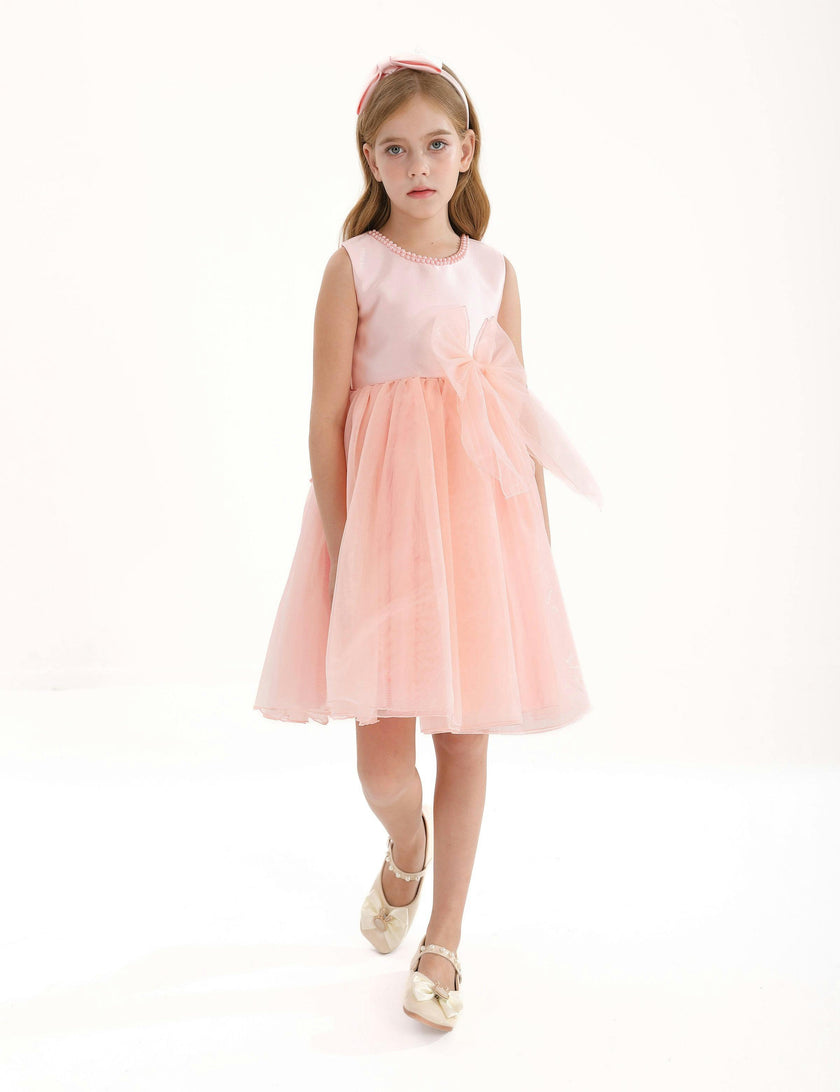 Blush Felice Tulle Bow Dress