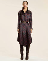 Silk Pintuck Shirt Dress