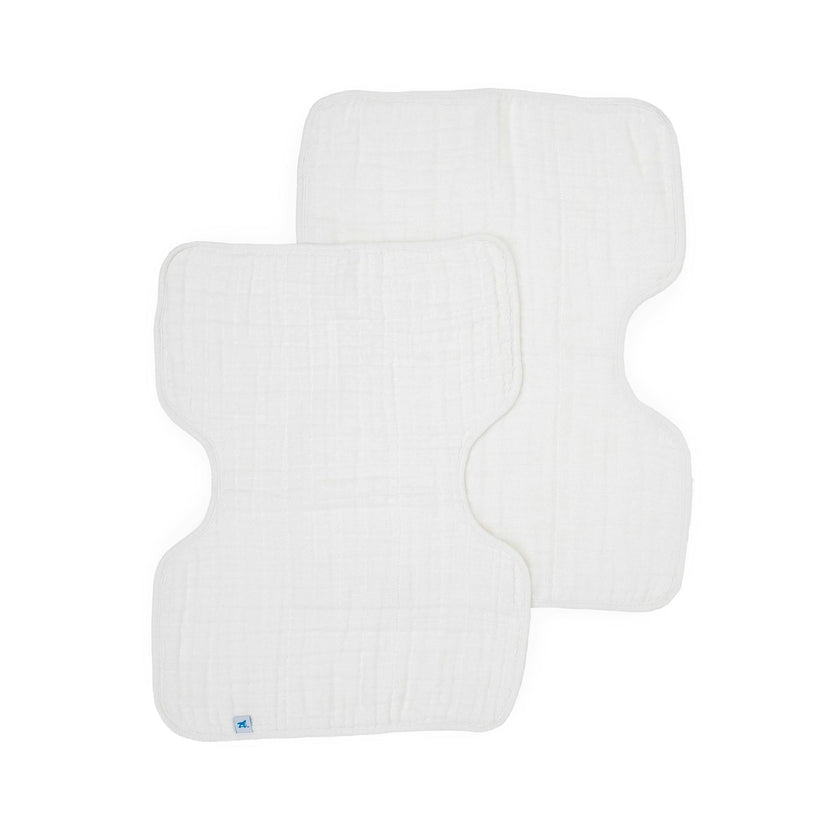 Cotton Muslin Burp Cloth 2 Pack - White