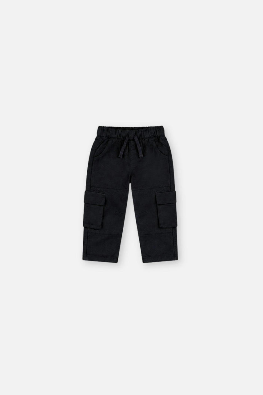 Baby Twill Pants with Cargo Pockets Dark Blue