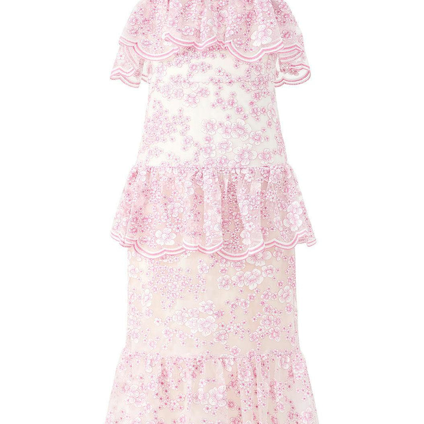 Eliza Embroidered Midi Dress