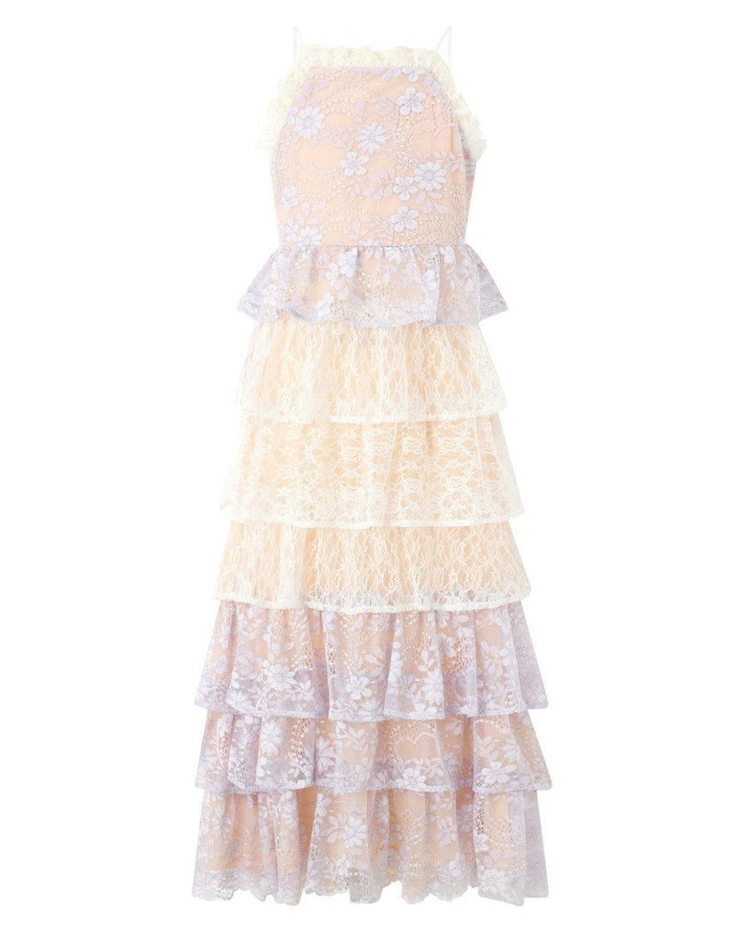 Tanya Lace Frill Maxi Dress