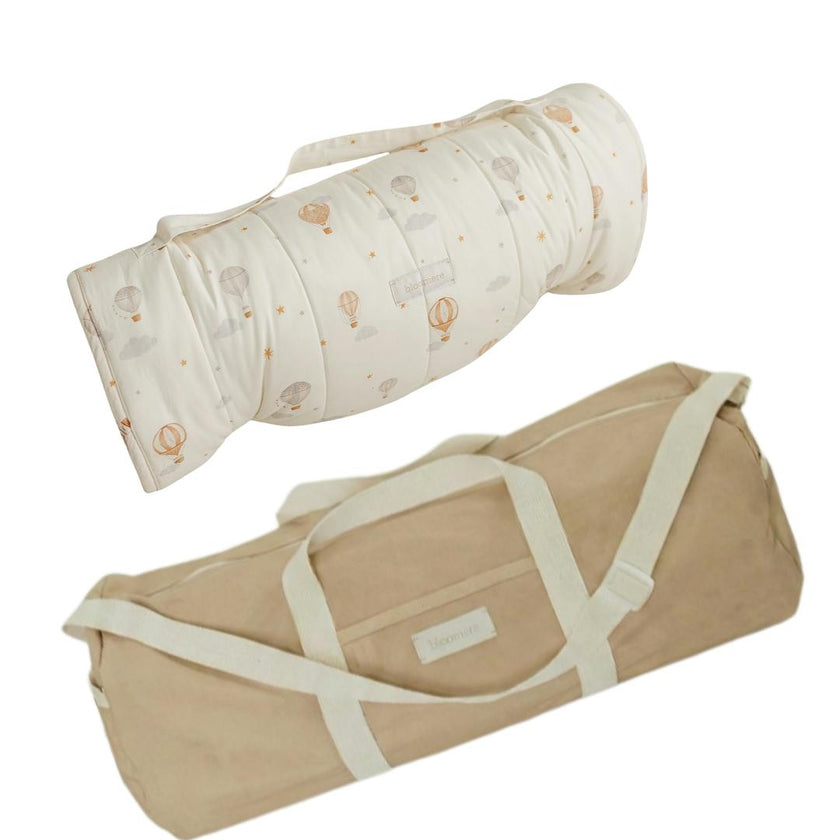 BLOOMERE  Nap Mat Set (Hot Balloon Beige Bag)
