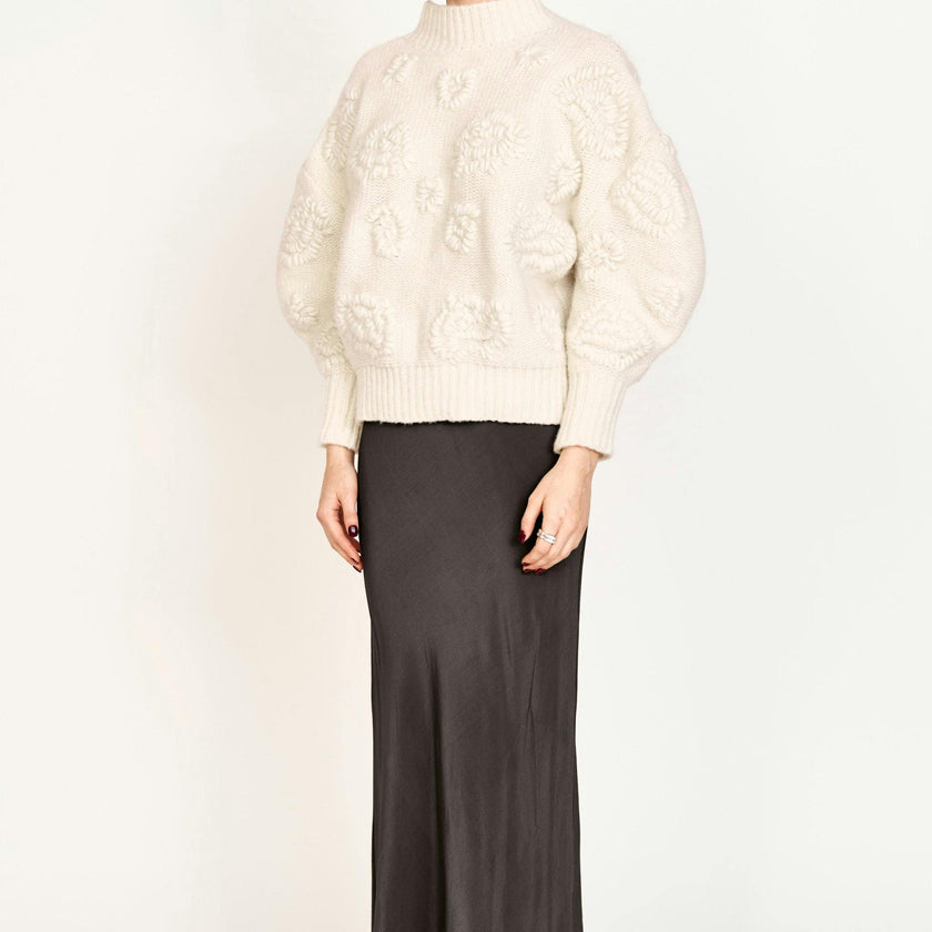 Cusco Waterlily Pullover in Ivory