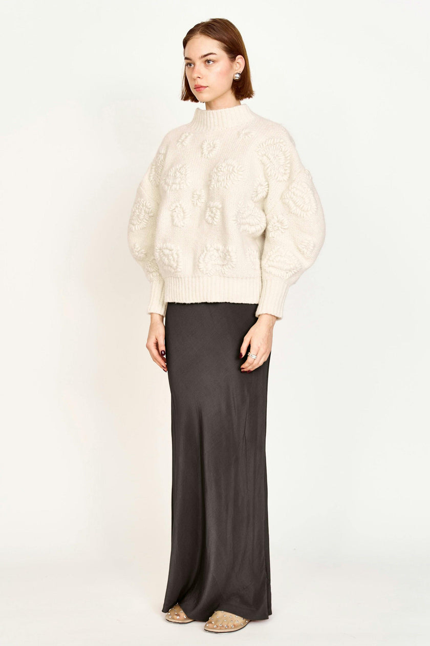 Cusco Waterlily Pullover in Ivory