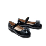 Black Lucille Bow Flats