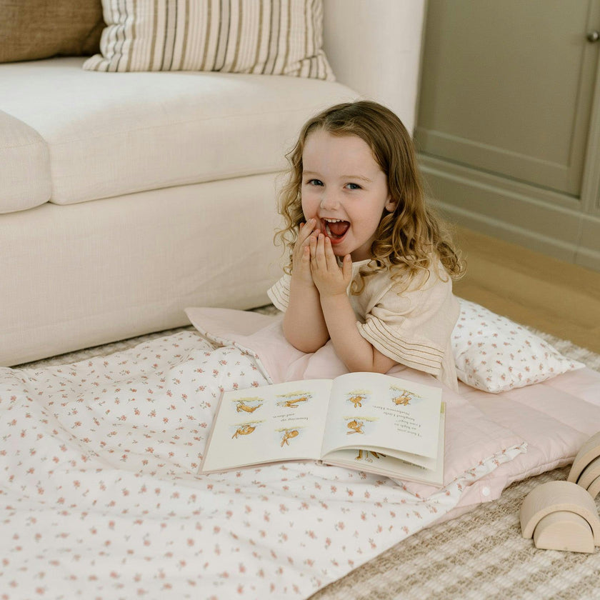 Organic Portable Bedding Set- Petal