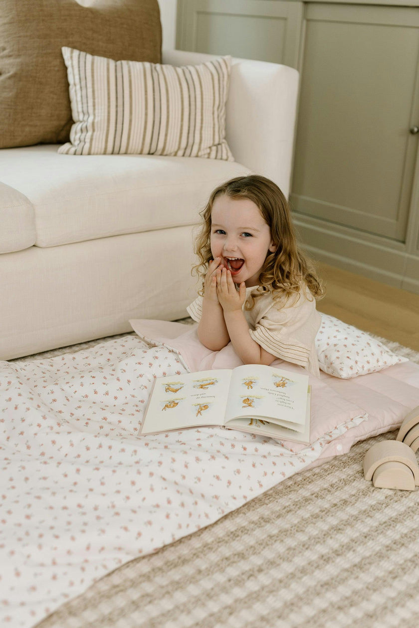 Organic Portable Bedding Set- Petal