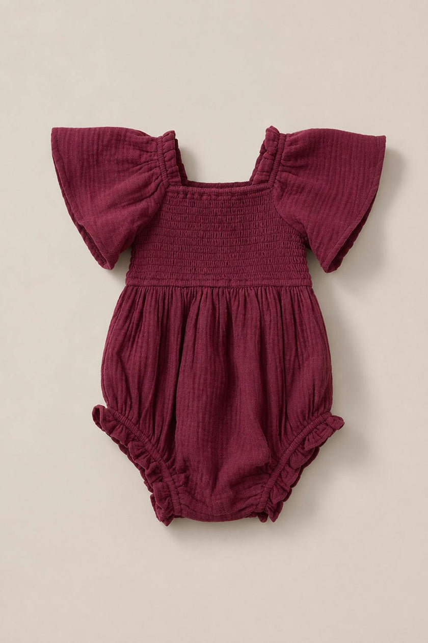 Baby Lennon Romper in Wildberry