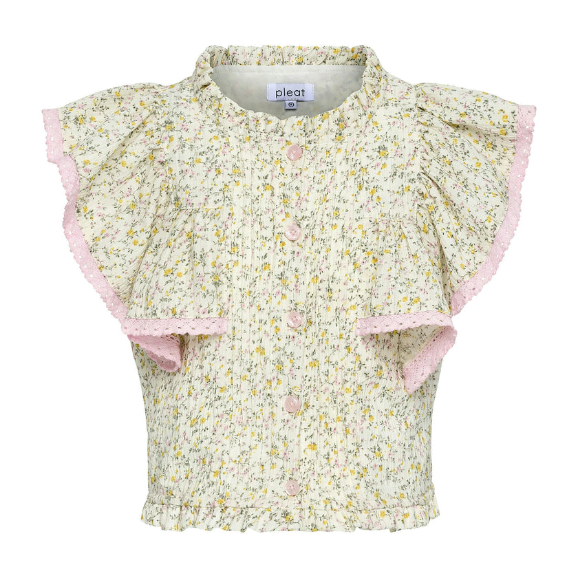 Posie Top Cream Ditsy