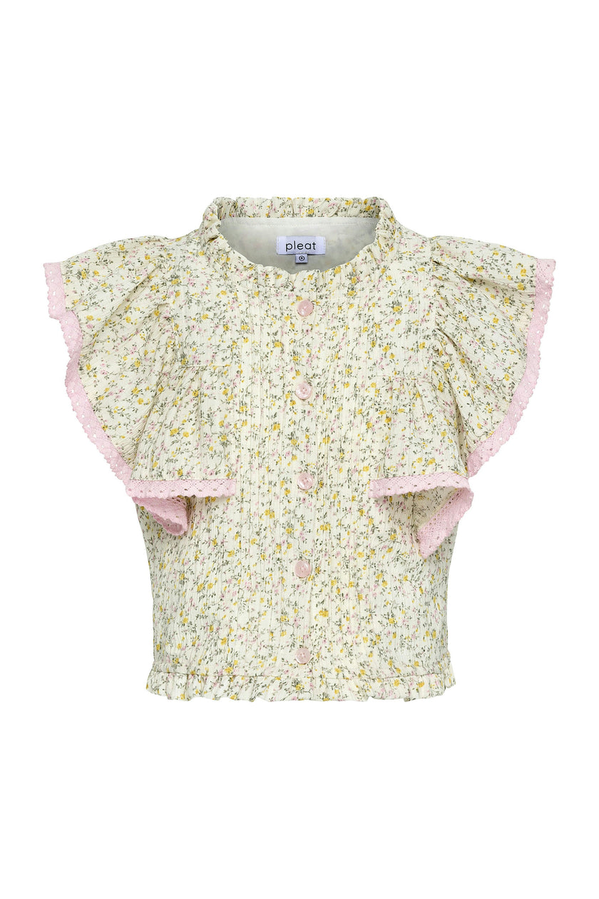 Posie Top Cream Ditsy