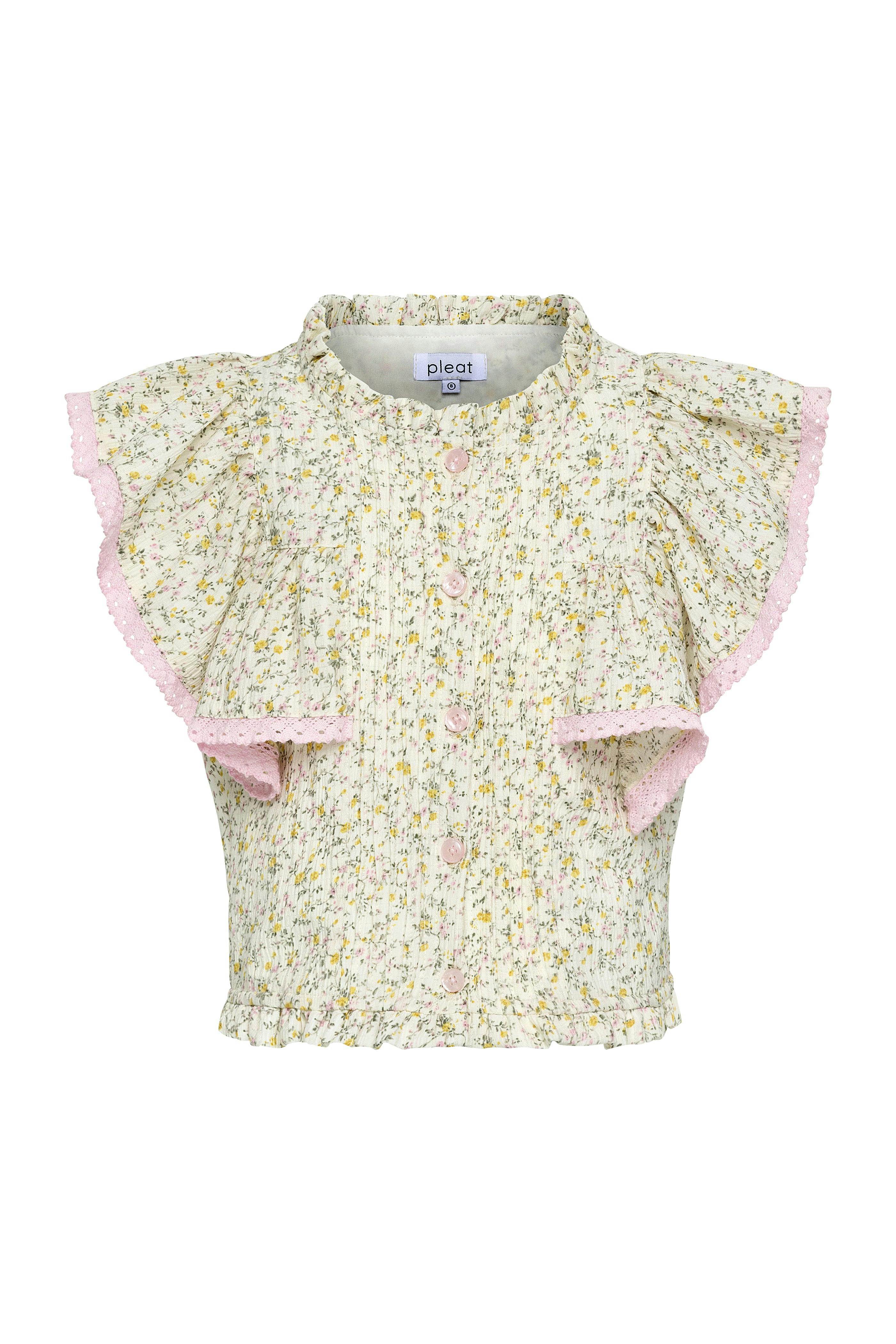 Posie Top Cream Ditsy