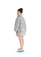 Gray Glitter Puffer Jacket