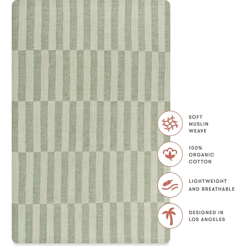 All-Stages GOTS Certified Organic Muslin Cotton Bassinet Sheet