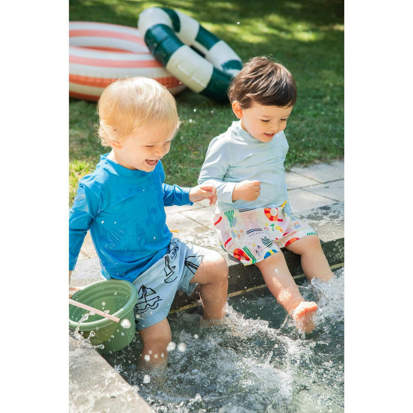 Recycled Sailboats Baby Swim Trunk