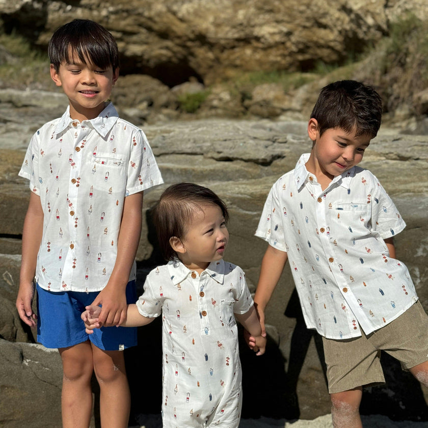 MOLOKAI White Buoys Printed Romper