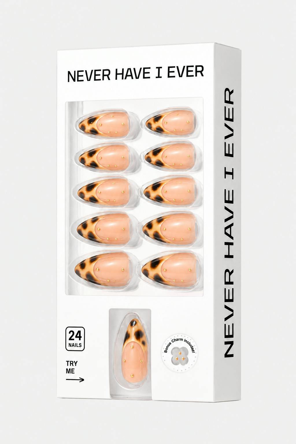 French Leopard  - French Tip Press On Nails