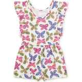 Flutter Sleeve Romper, White