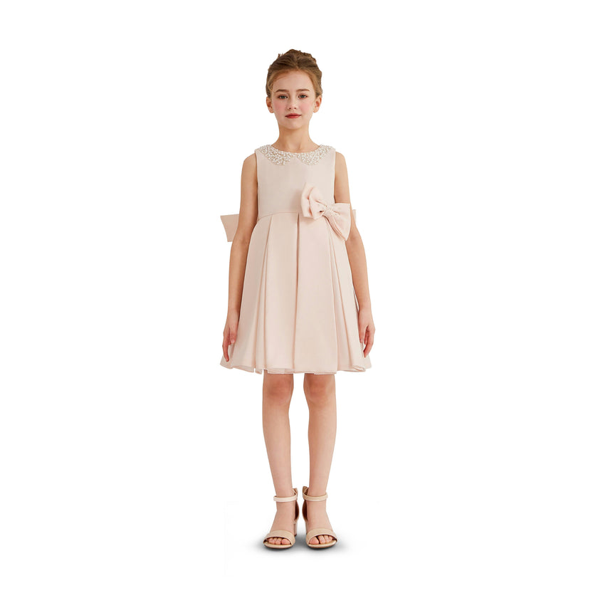 Pink Melinda Pearl Double Bow Dress
