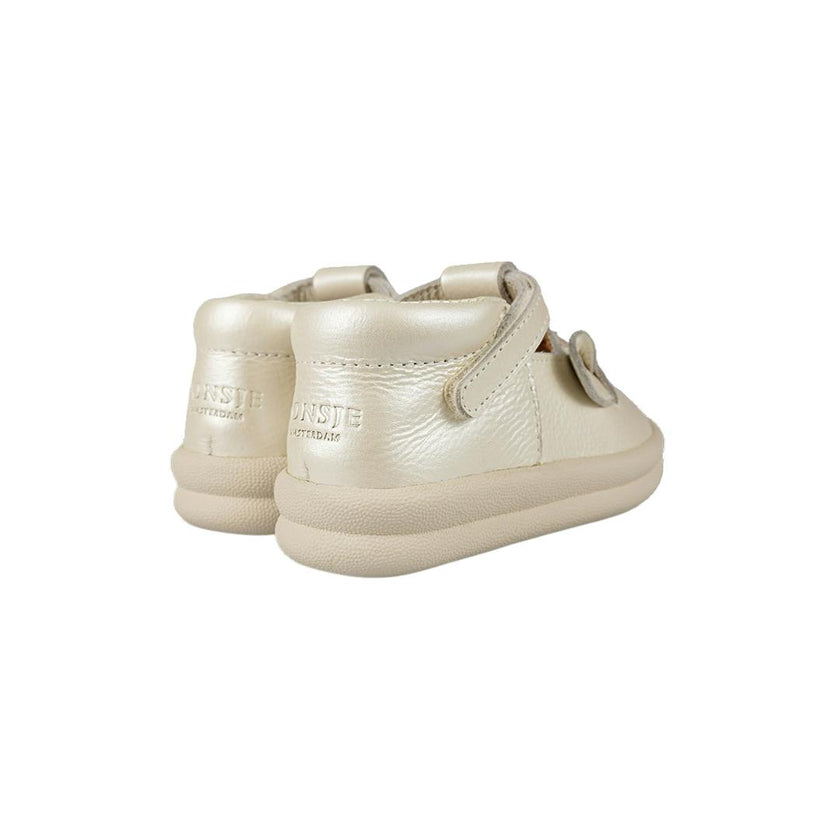 Zilpa Shoes | Unicorn | Off White Metallic Leather