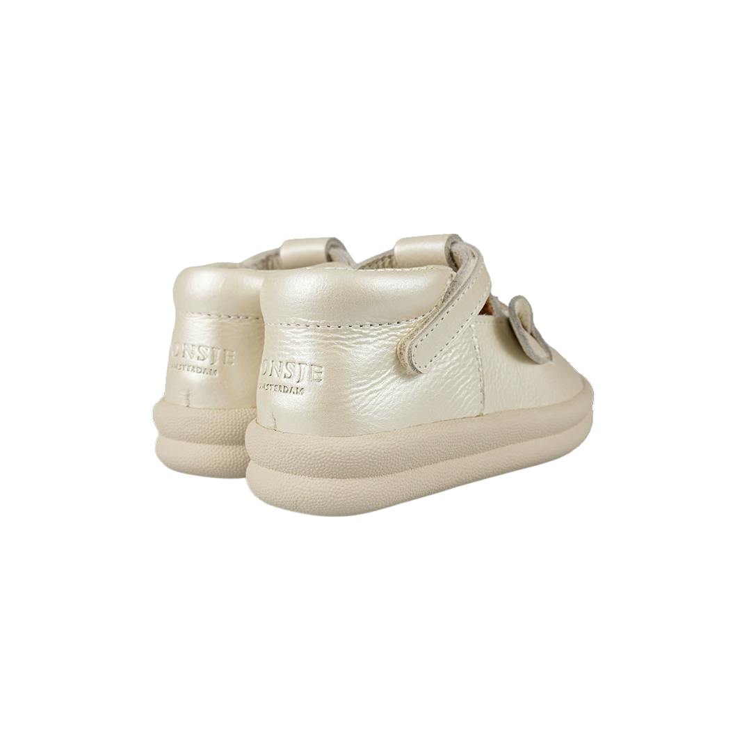 Zilpa Shoes | Unicorn | Off White Metallic Leather