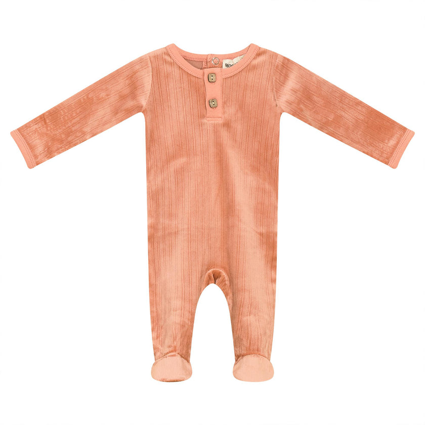 Velour Ribbed Button Front Stretchie