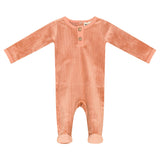 Velour Ribbed Button Front Stretchie
