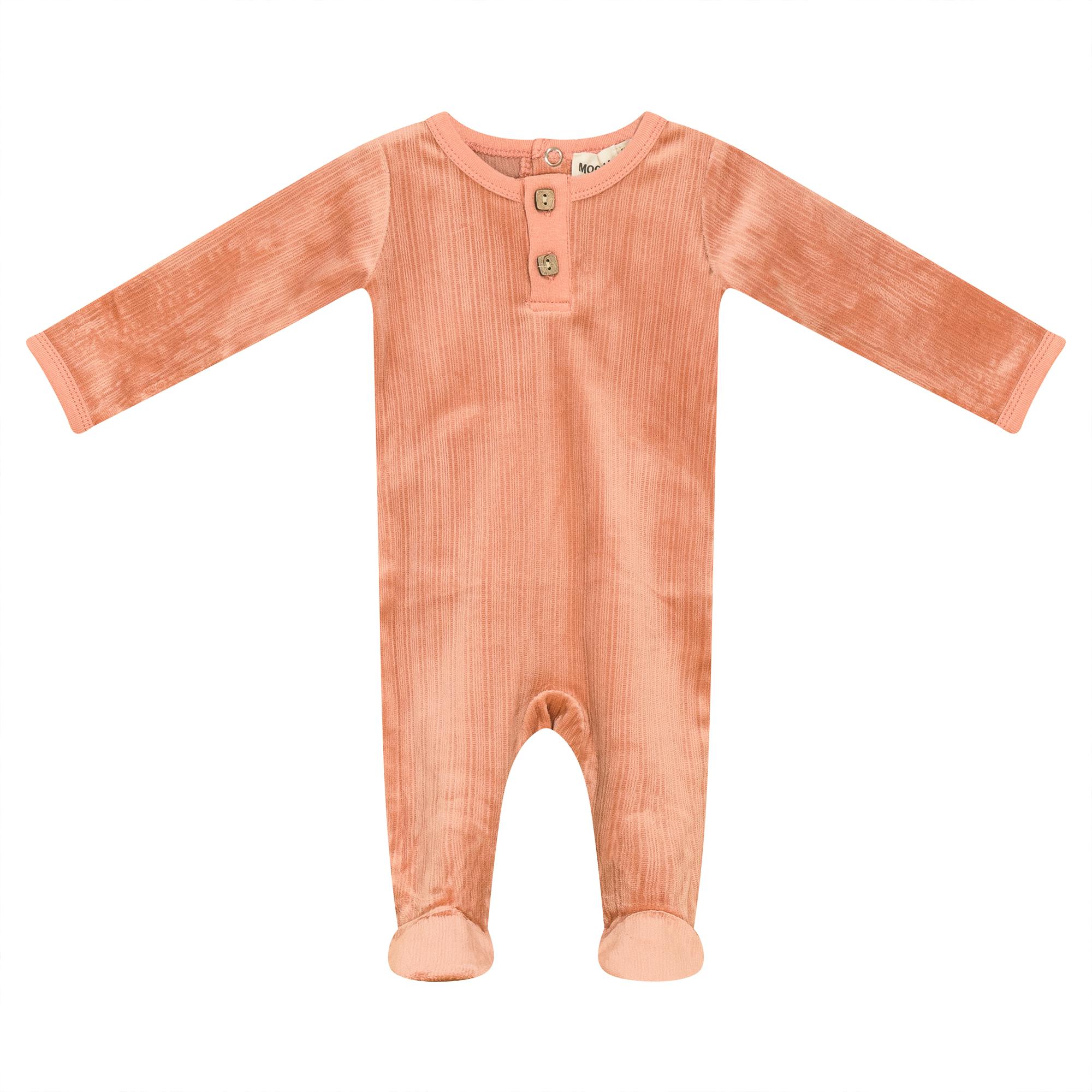 Velour Ribbed Button Front Stretchie