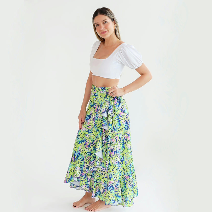 Women's Wrap Skirt - Montemar Print