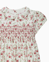 Arabella Rose Floral Smocked Dress in Pink